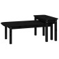 vidaXL Juego de mesas de centro 2 piezas madera maciza de pino negro vidaXL Juego de mesas de centro 2 piezas madera maciza de pino negro