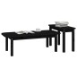 vidaXL Juego de mesas de centro 2 piezas madera maciza de pino negro vidaXL Juego de mesas de centro 2 piezas madera maciza de pino negro