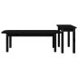 vidaXL Juego de mesas de centro 2 piezas madera maciza de pino negro vidaXL Juego de mesas de centro 2 piezas madera maciza de pino negro