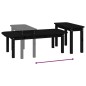 vidaXL Juego de mesas de centro 2 piezas madera maciza de pino negro vidaXL Juego de mesas de centro 2 piezas madera maciza de pino negro
