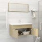 vidaXL Set de muebles de baño 2 pzas contrachapada color roble Sonoma
