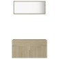 vidaXL Set de muebles de baño 2 pzas contrachapada color roble Sonoma