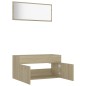 vidaXL Set de muebles de baño 2 pzas contrachapada color roble Sonoma