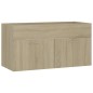 vidaXL Set de muebles de baño 2 pzas contrachapada color roble Sonoma
