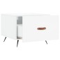vidaXL Mesa de centro madera de ingeniería brillo blanco 50x50x40 cm vidaXL Mesa de centro madera de ingeniería brillo blanco 50x50x40 cm