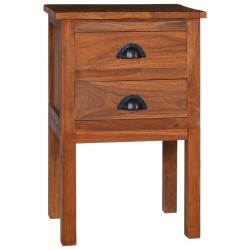 vidaXL Mesita de noche de madera maciza de teca 40x35x60 cm