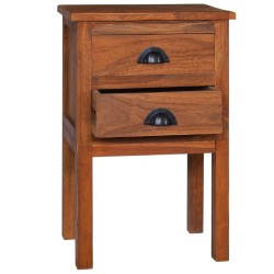 vidaXL Mesita de noche de madera maciza de teca 40x35x60 cm