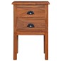 vidaXL Mesita de noche de madera maciza de teca 40x35x60 cm vidaXL Mesita de noche de madera maciza de teca 40x35x60 cm