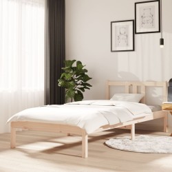 vidaXL Estructura de cama de madera maciza 90x200 cm