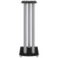 vidaXL Soportes altavoces 2 uds vidrio templado plata negro 3 pilares vidaXL Soportes altavoces 2 uds vidrio templado plata negro 3 pilares
