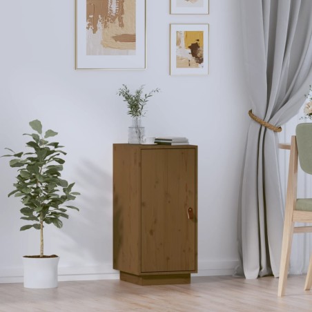 vidaXL Aparador de madera maciza de pino marrón miel 34x40x75 cm