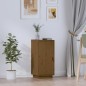 vidaXL Aparador de madera maciza de pino marrón miel 34x40x75 cm vidaXL Aparador de madera maciza de pino marrón miel 34x40x75 cm