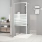 vidaXL Mampara de ducha vidrio ESG transparente blanco 80x195 cm vidaXL Mampara de ducha vidrio ESG transparente blanco 80x195 cm