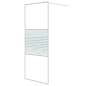 vidaXL Mampara de ducha vidrio ESG transparente blanco 80x195 cm vidaXL Mampara de ducha vidrio ESG transparente blanco 80x195 cm