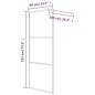 vidaXL Mampara de ducha vidrio ESG transparente blanco 80x195 cm vidaXL Mampara de ducha vidrio ESG transparente blanco 80x195 cm