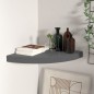 vidaXL Estante flotante de esquina gris brillante MDF 35x35x3,8 cm vidaXL Estante flotante de esquina gris brillante MDF 35x35x3,8 cm