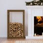 vidaXL Estante para leña madera maciza de pino marrón miel 60x25x100cm