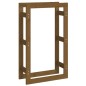 vidaXL Estante para leña madera maciza de pino marrón miel 60x25x100cm