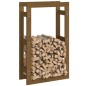 vidaXL Estante para leña madera maciza de pino marrón miel 60x25x100cm