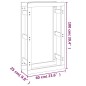 vidaXL Estante para leña madera maciza de pino marrón miel 60x25x100cm