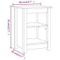 vidaXL Mesita de noche madera maciza de pino marrón miel 40x35x55 cm vidaXL Mesita de noche madera maciza de pino marrón miel 40x35x55 cm