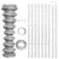 vidaXL Valla tela metálica y postes acero galvanizado verde 15x0,8 m vidaXL Valla tela metálica y postes acero galvanizado verde 15x0,8 m