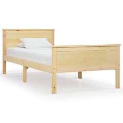 vidaXL Estructura de cama madera maciza de pino 90x200 cm