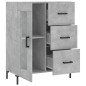 vidaXL Aparador de madera de ingeniería gris hormigón 69,5x34x90 cm