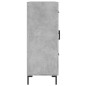 vidaXL Aparador de madera de ingeniería gris hormigón 69,5x34x90 cm