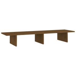 vidaXL Soporte de monitor madera maciza pino marrón miel 100x27x15 cm