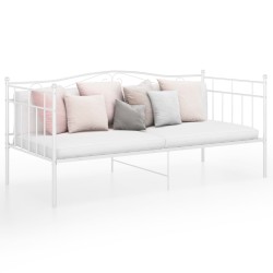 vidaXL Estructura de sofá cama metal blanco 90x200 cm