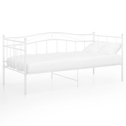 vidaXL Estructura de sofá cama metal blanco 90x200 cm
