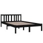 vidaXL Estructura de cama madera maciza negro 120x200 cm vidaXL Estructura de cama madera maciza negro 120x200 cm