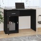 vidaXL Escritorio con cajón y armario madera negro 100x40x73 cm