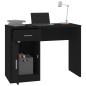 vidaXL Escritorio con cajón y armario madera negro 100x40x73 cm