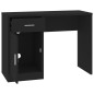 vidaXL Escritorio con cajón y armario madera negro 100x40x73 cm