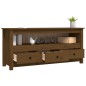 vidaXL Mueble de TV madera maciza de pino marrón miel 114x35x52 cm vidaXL Mueble de TV madera maciza de pino marrón miel 114x35x52 cm