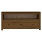 vidaXL Mueble de TV madera maciza de pino marrón miel 114x35x52 cm vidaXL Mueble de TV madera maciza de pino marrón miel 114x35x52 cm