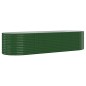 vidaXL Jardinera arriate acero recubrimiento polvo verde 322x100x68 cm