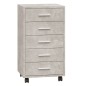 vidaXL Cajonera con ruedas madera contrachapada gris hormigón vidaXL Cajonera con ruedas madera contrachapada gris hormigón