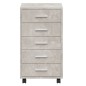 vidaXL Cajonera con ruedas madera contrachapada gris hormigón vidaXL Cajonera con ruedas madera contrachapada gris hormigón