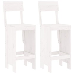 vidaXL Taburetes de cocina 2 uds madera pino blanco 40x48,5x115,5 cm