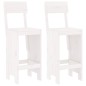 vidaXL Taburetes de cocina 2 uds madera pino blanco 40x48,5x115,5 cm vidaXL Taburetes de cocina 2 uds madera pino blanco 40x48,5x115,5 cm