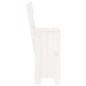 vidaXL Taburetes de cocina 2 uds madera pino blanco 40x48,5x115,5 cm vidaXL Taburetes de cocina 2 uds madera pino blanco 40x48,5x115,5 cm
