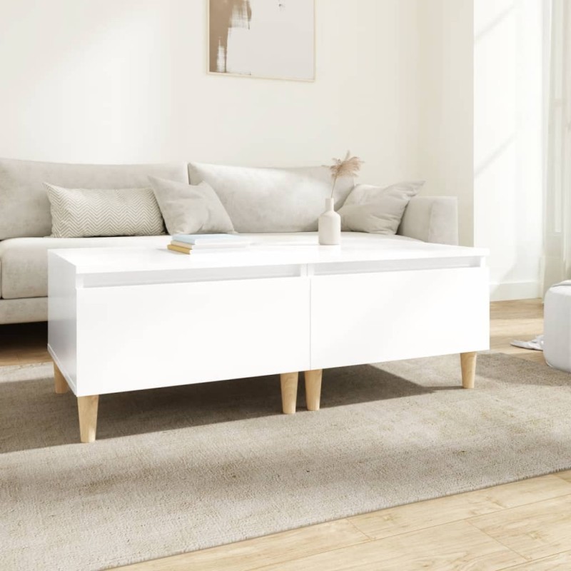 vidaXL Mesas auxiliares 2 uds contrachapada blanco brillo 50x46x35 cm vidaXL Mesas auxiliares 2 uds contrachapada blanco brillo 50x46x35 cm