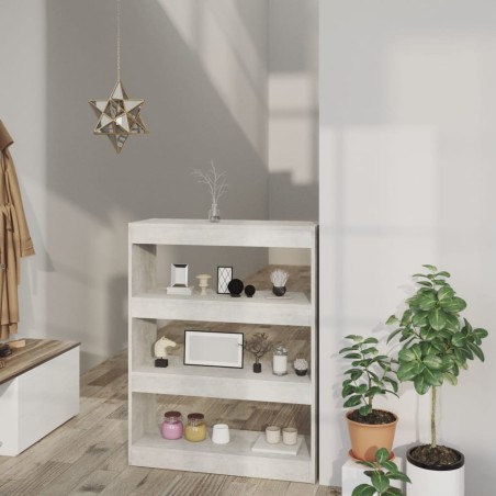 vidaXL Estantería madera contrachapada gris hormigón 80x30x103 cm