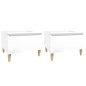 vidaXL Mesas auxiliares 2 uds contrachapada blanco brillo 50x46x35 cm vidaXL Mesas auxiliares 2 uds contrachapada blanco brillo 50x46x35 cm