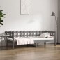 vidaXL Sofá cama madera maciza de pino gris 90x190 cm vidaXL Sofá cama madera maciza de pino gris 90x190 cm
