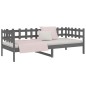 vidaXL Sofá cama madera maciza de pino gris 90x190 cm vidaXL Sofá cama madera maciza de pino gris 90x190 cm