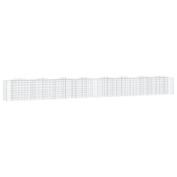 vidaXL Arriate de gaviones forma arco hierro galvanizado 800x50x100 cm